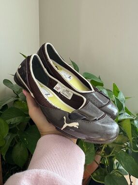 Puma Women's Brown Slip-On Speedcat Ballet Shoes 7.5